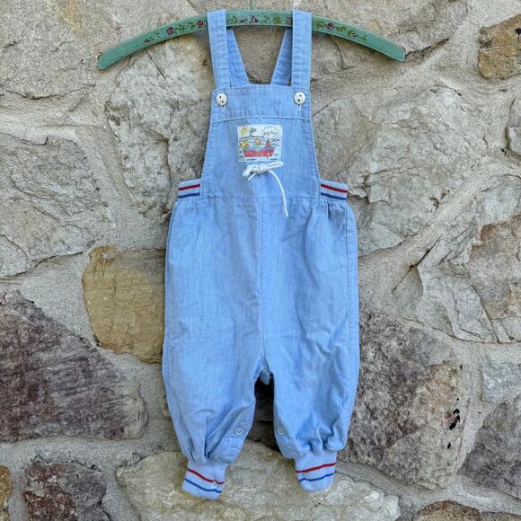 Vintage Health Tex baby boy romper overalls size 18-24 months - Picture 1 of 7